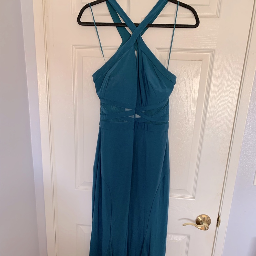 Morgan & Co. formal teal dress